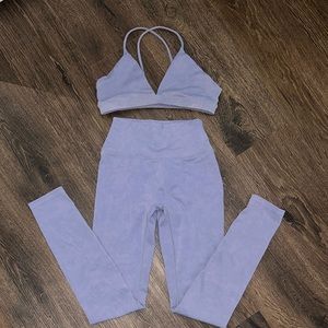 Crop Shop Boutique Blue/Lavender Leggings Set